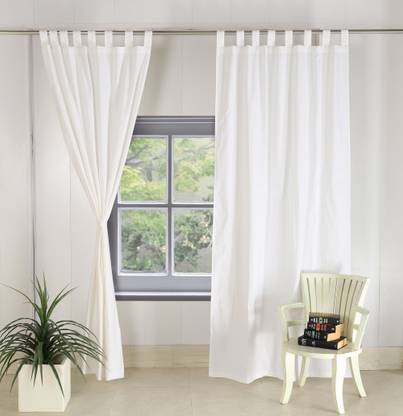 Ravaiyaa - Attitude Is Everything 274 cm (9 ft) Long Door Cotton Blackout Curtain (Pack Of 2)