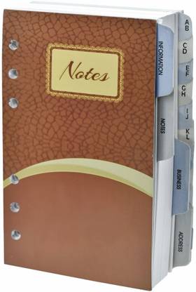 R H lifestyle A6 Size Planner Refill, 6-Hole Ruled Natural Sheet for Loose PAPER Binder Notebook A6 Planner YES 400 Pages