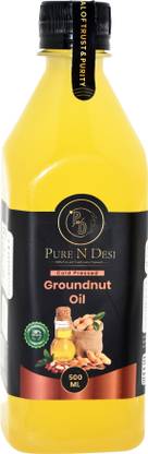 Pure N Desi Naturally Filtered Cold Pressed Groundnut/Peanut Oil/Moongfali Ka Tel (Pure Lakda Ghani/Kolhu/Kachi Ghani/Wood Pressed) Groundnut Oil PET Bottle