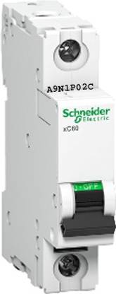 Schneider Electric Acti 9 MCB x C60 1P 2A C 10000 A A9N1P02C MCB
