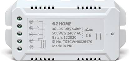 TATA POWER EZ HOME Wifi Smart Switch Convertor, 10A 3 Channel Retrofittable, Track Power Usage Smart Switch