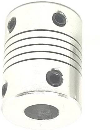 INVENTO 1Pcs 6x8mm Motor Jaw Shaft Coupler Aluminum 6mm to 8mm Flexible Coupling for DC Motor Stepper Motor DIY Automotive Electronic Hobby Kit