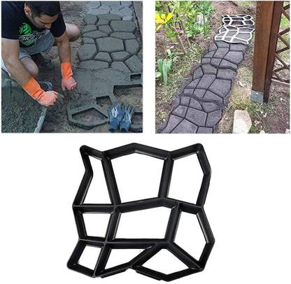 LAVNIK Paving Mould Path Maker Mold for Tile Reusable Mould Concrete Cement Stone Garden Tool Kit