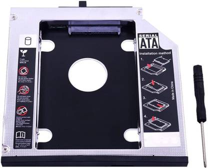 dhruvga 9.5mm 2nd Second HDD Caddy 9.5mm SATA 3.0 2.5'' SSD DVD CD-ROM Enclosure Adapter Hard Disk Drive Compatible with Laptop. (DHV-CAS-0164) 2.5 inch Hard Disk Enclosure