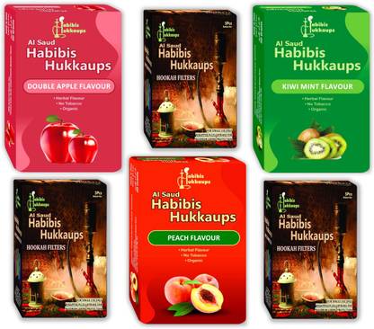 Al Saud Solomon 6 chillum Serving Best use with Coal and with Foil Hookah Flavour DoubleApple Peach KiwiMint 3 Filter Hookah Flavor