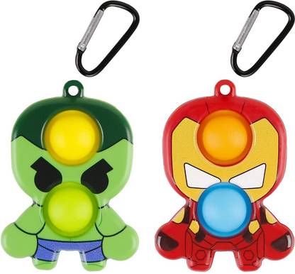 Hiputi Simple Bubble Popper Dimple Sensory Fidget Toys, Keychain Mini Bundle Cheap Digits Toy Suit Dinple Easy to Carry Stress and Anxiety Relief Handheld Siple Toys( Set 2)