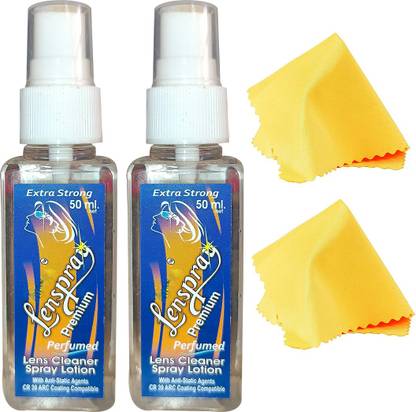 Gold Look Lens Cleaner For Spectacles 50+50ml, Eye Glass Cleaner | Specs Cleaner, Screen Cleaning & Sanitizer Kit for Smartphones, Tablets, Eyeglasses, E-Readers, LED, LCD & TVs Lens Cleaner  Lens Cleaner