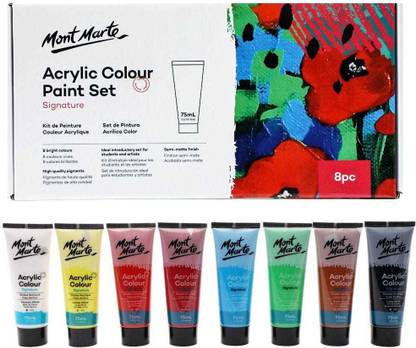 Mont Marte Acrylic Colour Paint Set Signature 8pc x 75ml