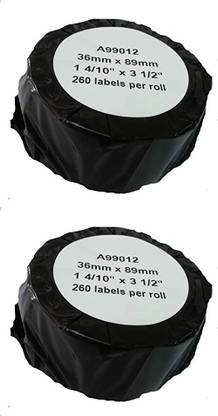 Dymo Compatible 99012 S0722400 36 mm x 89 mm multipurpose Large Address Labels pack of 2 Self Adhesive Paper Label