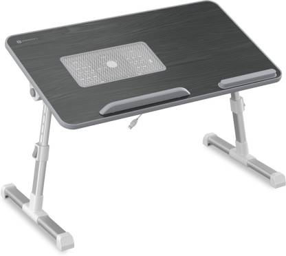 Portronics My buddy Plus Adjustable with Cooling Fan Wood Portable Laptop Table