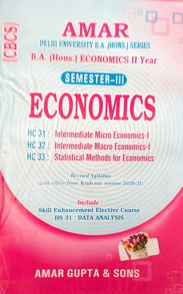 Amar Delhi University B A Hons 2nd Year Economics (Micro & Macro & Statistical Methods) Semester 3 Applicable For Student Registered With SOL & Regular & NCWEB Previous Years Papers Based On CBCS