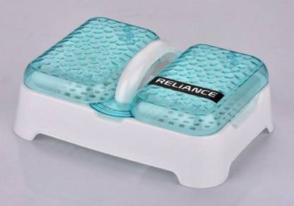 Hopedwell Double Sealed Drain Soap Dish Tray Holder with Handle & Lid Cover Box Case Soap Holder (Blue)