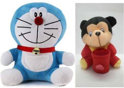 Kudo kidoo Cute Doraemon And Mickey Mouse Pack  - 25 cm