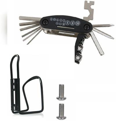 FASTPED Alloy water bottle holder with 15 in 1 Bicycle Repair Tool Sets (Combo) Cycling Accessories