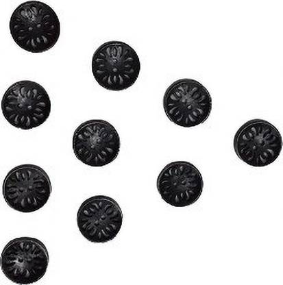 Sianna Collections Wooden Button Black Diameter 19 mm(0.75 inch) 2 Holed for Sewing and Art and Craft Round Shape Buttons with 2 Holes - Set of 10 Wooden Buttons