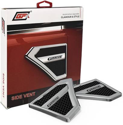 GFX G Drive Side Vent Air Flow Duct Racing Side Vent Air Flow Chrome Plated Sticker Side Scoop