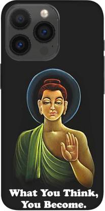NDCOM Back Cover for iPhone 13 Pro Lord Gautam Buddha Quote What You Think You Bacome Printed