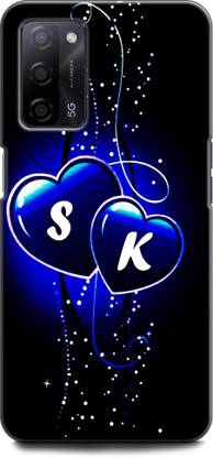 वॉलक्राफ्ट OPPO A53s, CPH2321 S K, S LOVES K, NAME, LETTER, ALPHABET, SK LOVE, HART, BLUE के लिए