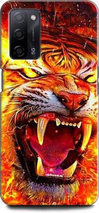 WallCraft Back Cover for OPPO A53s, CPH2321 TIGER, ROAR, FIRE, ENERGY, ANGERY, ANIMAL, ABSTRACT