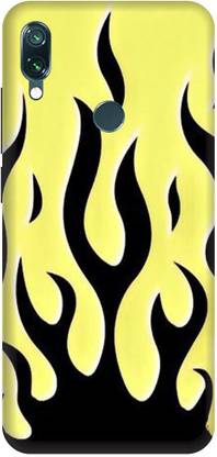 itrusto Back Cover for Mi Redmi Note 7, Mi Redmi Note 7 Black Flame BACK COVER
