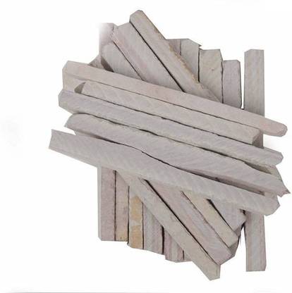 Shyam Creation Natural Limestone Slate Chalk Pencil - Pack of 8 Box 160 sticks (Saleti Chalk) writing, eating saleti chalk