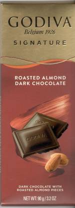Godiva SIGNATURE ROASTED ALMOND DARK CHOCOLATE BAR IMPORTED 90G Bars