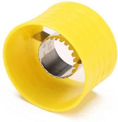 AlexVyan 1 Pcs Round Corn Stripper Manual Portable Mini Circular Shaver Threshing Cutter Stripping Kernels Remover with Stainless Steel Blades and Hand Protector, Kitchen Gadgets Set Corn Chopper
