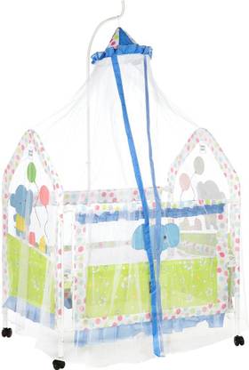 MeeMee Metal Baby Cot with Swinging Function Cot