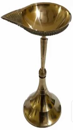 Shree Creation Store SHREE AKHAND DIYA, PURE Brass hand made Diya. At a single time 10 hours burning this DIYA. SC35 A18 Brass Table Diya