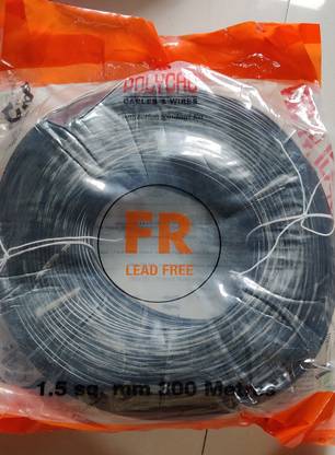 Polycab 1.5PVC FR 1.5 sq/mm Blue, Red, Yellow 300 m Wire