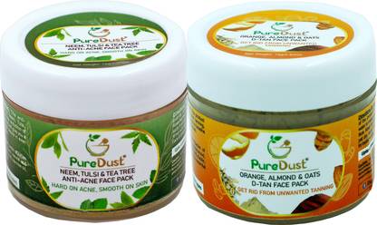 Pure Dust Anti Acne and D Tan Face pack