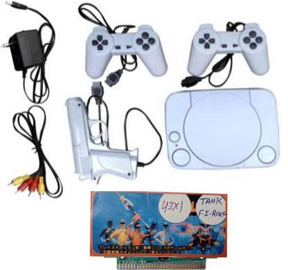 PTCMart 8Bit TV lcd/led Video Game inbuilt game Duck Hunt, Gradius, F1 Race with 43in1 Cassettes NA GB with duct hunt, Mario, contra, F1-Race, many more