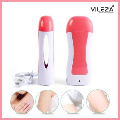 VILEZA Designers Roll on Wax Hair Removal Wax Kit | Wax Warmer Machine, Wax Refill Cartridge, Wax Strip | Full Wax Kit for Hair Removing and Waxing for Women Wax Wax