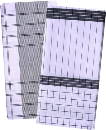 Feather Green Checkered White Lungi