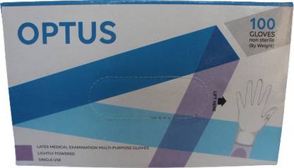 optus Latex Gloves - Small - 50 Pieces Pack Latex Examination Gloves