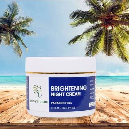 Vaidya Ji Uttam Brightening Night Cream (50g) Application Area: Face & Neck All Skin Type