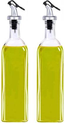 GOLDFINCH 500 ml 500ml Olive Oil Vinegar Dispenser Bottle, Kitchen Cooking Lead-Free Glass Cooking Oil and Vinegar Bottle Cooking Oil Dispenser