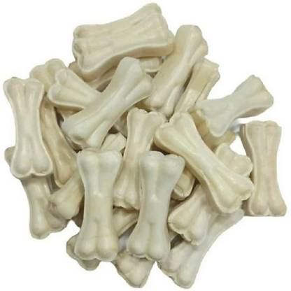 MS PET HOUSE Rawhide 3 Inches 1 Kg Dog Chew Bone Dog Treats Pressed Bones for Small Dogs Chicken Dog Chew