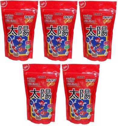 TAIYO GROW 200GM POUCH pack of 5 FISH FOOD Fish 1 kg (5x0.2 kg) Dry New Born, Young, Adult Fish Food