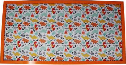 the rosette imprint Pin-up/Notice/Bulletin Board Printed (Dinosaur Design) Wooden Bulletin Board