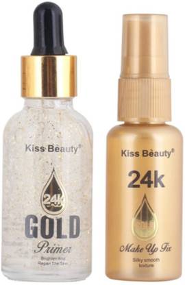 Kiss Beauty 24k gold makeup fix spray Primer  - 80 ml