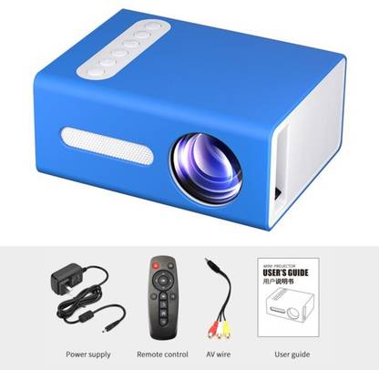 IBS BEST QUALITY T 300 LED Projector Mini Portable Projection Device with Short-Focus Optical Len TFT LCD Display 1920*1080 Resolution AV USB TF (3500 lm / Remote Controller) Portable Projector