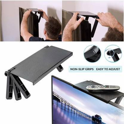 nunki trend TV Mount Adjustable Screen Top Storage Shelf Computer Display Storage Desk Plastic Wall Shelf