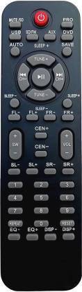 Cezo Zebronics Home Theater Remote True ONE 12 in 1 Home Theater System Remote Control Compatible for 5.1 Zebro-nics Home Theater  Remote Controller (Black) Zebronics Remote Controller