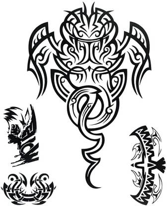 Comet Busters Black Arm Band/Back Temporary Water Tattoo Sticker (BJ150)