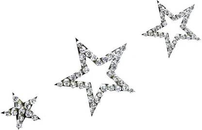 Comet Busters Silver Stone Work Temporary Star Body Tattoo Body Jewels (BJ182)