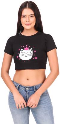 Cread Craft Casual Women Black Top