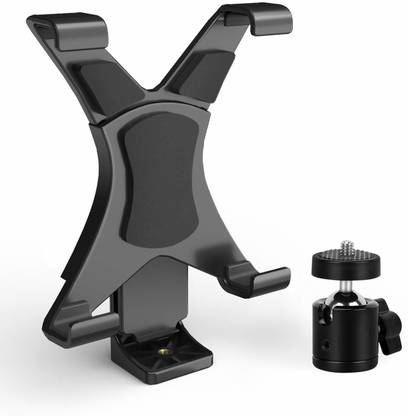 Viraan Tripod Tablet Mount Adapter + 360 Degree Rotatable Ball Head ( COMBO PACK OF 2) ( TABLET HOLDER | BALL HEAD ) Tripod Clamp