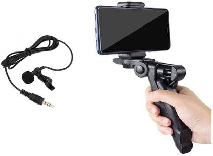 Jeteck Photography Mobile Holder Pistol Tripod Camera Mobile Stand for Vlogging, Video Shooting, YouTube etc Compatible with All Mobile Phones Single Gimbal for Mobile