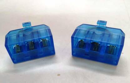 Linketel RJ11 3 Port Female Triplex Telephone line Phone Jack Adapter Splitter Connector (Pack of 2) Telephone Jack Wire Connector